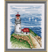 Permin counted cross stitch kit "Lighthouse", 17x21cm, DIY, 92-9417