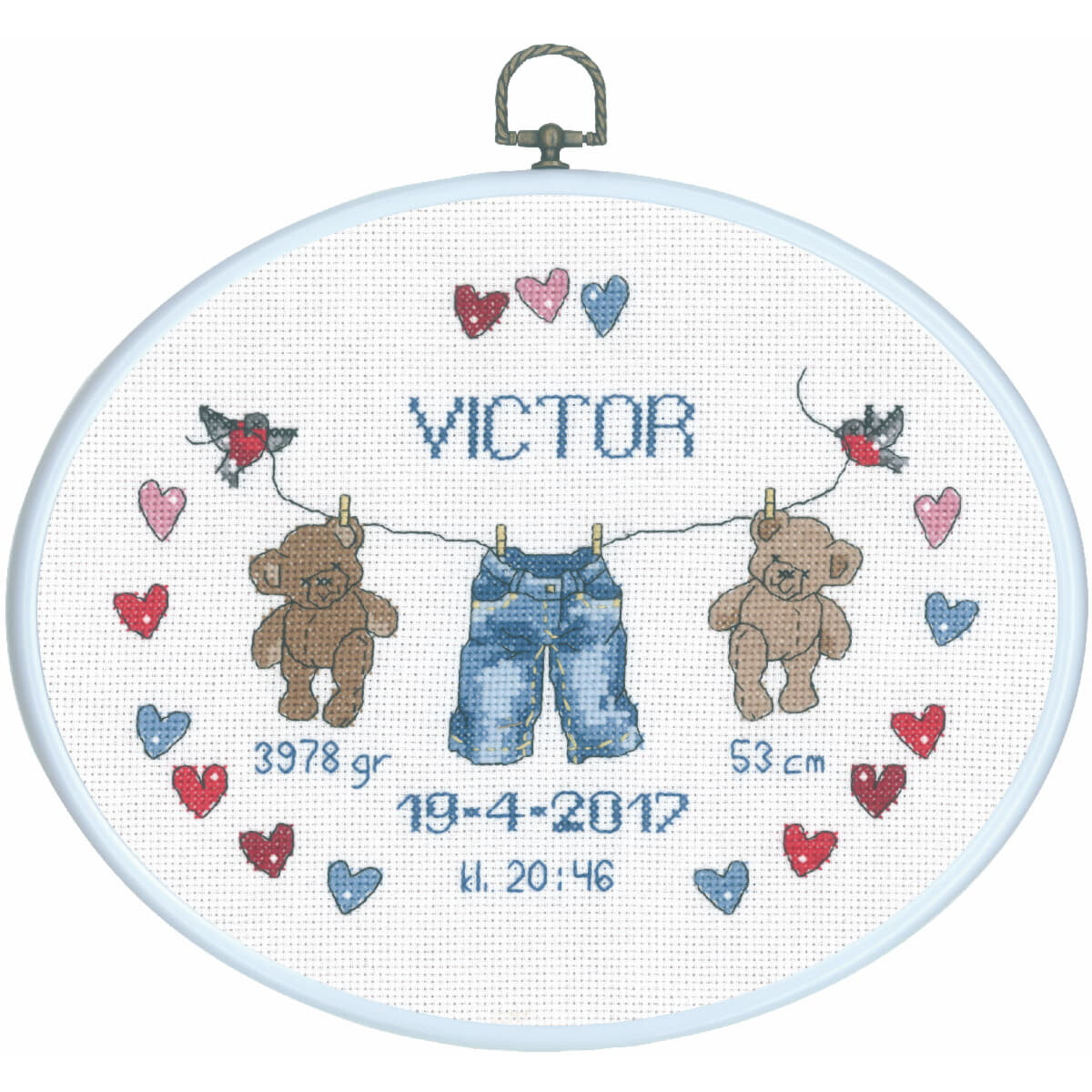 Permin counted cross stitch kit with hoop...