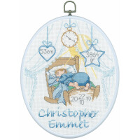 Permin counted cross stitch kit with hoop "Christopher Emmet", 20x26cm, DIY, 92-6862