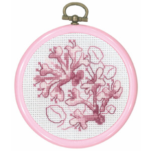 Permin counted cross stitch kit with hoop "Rose...