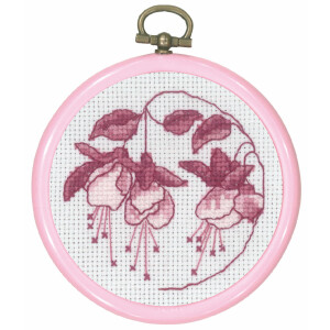 Permin counted cross stitch kit with hoop "Rosa...