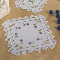 Permin counted Hardanger tablecloth stitch kit "Hardanger viol", 39x39cm, DIY, 10-2853