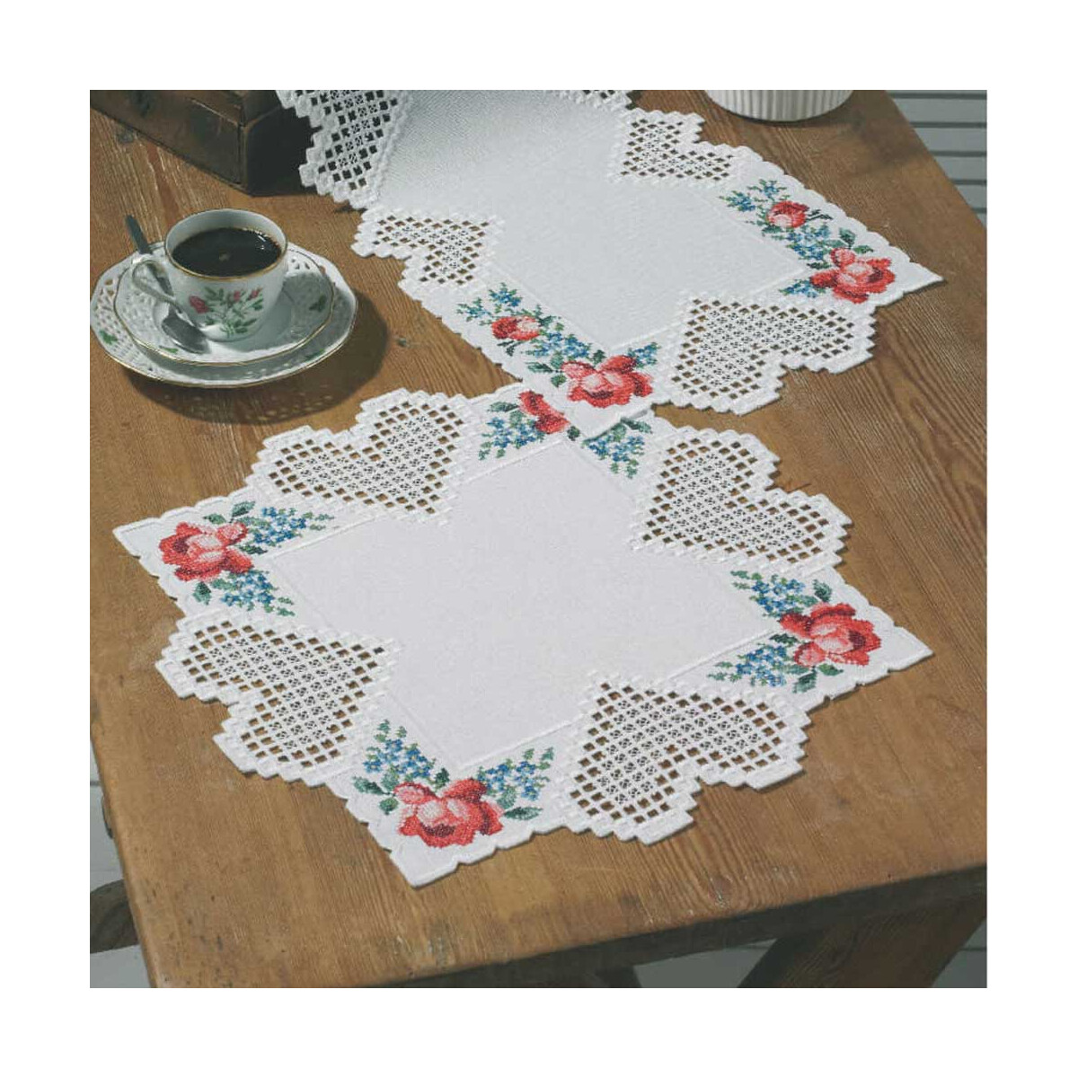 Permin counted Hardanger tablecloth stitch kit...