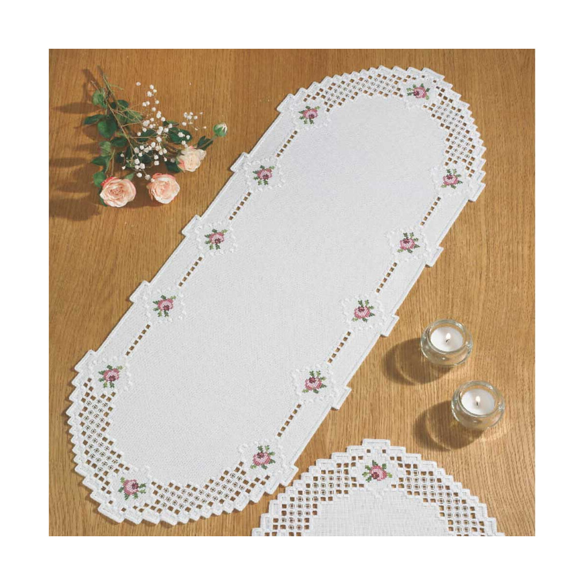 Permin counted Hardanger table runner stitch kit...