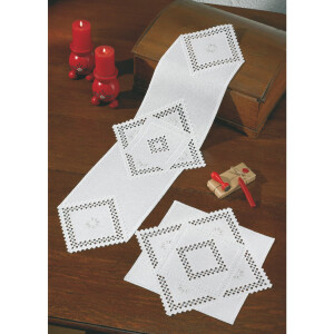 Permin counted Hardanger table runner stitch kit "Hardanger", 32x95cm, DIY, 75-5652