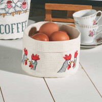 Permin counted cross stitch kit "Eggbox Chicken talk", Diam. 17cm, DIY, 79-0436