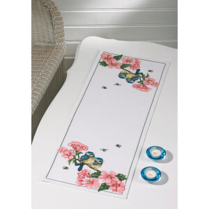 Permin counted table runner cross stitch kit "Flower...