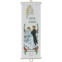 Permin Kreuzstich Stickpackung "Hochzeit", Zählmuster, 14x40cm, 36-3348