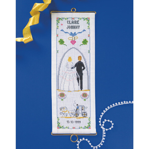 Набор для вышивания крестом Permin "Свадьба", счетная схема, 14x39см, 36-9154