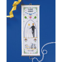 Permin counted cross stitch kit "Wedding", 14x39cm, DIY, 36-9154