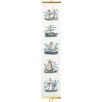 Permin counted cross stitch kit "Boats", 16x80cm, DIY, 35-8598