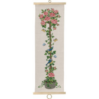Набор для вышивания крестом Permin "Розовое дерево", счетная схема, 20x62см, 36-6415