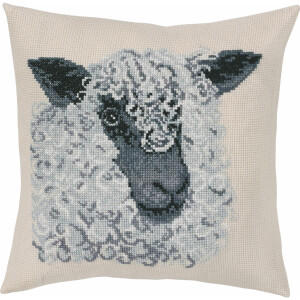 Permin cushion counted cross stitch kit "Grey...