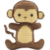 Set amigurumi "Morris monkey" con filato di cotone e materiale di riempimento, 17cm, hc-40ck066