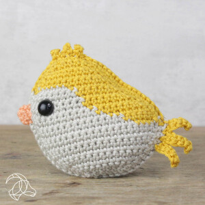 Hardicraft Chrochet kit Amigurumi "Bird Yellow", 10cm, cotton yarn with stuffing material, DIY