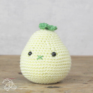 Hardicraft Chrochet kit Amigurumi "Pear", 8cm, cotton yarn with stuffing material, DIY