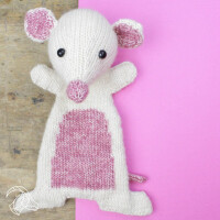 Set de tricotado amigurumi "Yfke Mouse" hilo de algodón con relleno metálico, 23cm, hc-41ck04