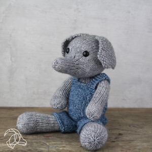 Hardicraft Knitting kit Amigurumi "Freek Elephant", 27cm, with cotton yarn and stuffing material, DIY