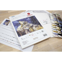 Luca-S counted cross stitch kit "Gold Collection Snowfall", 42x30cm, DIY