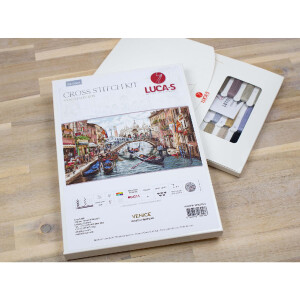 Luca-S counted cross stitch kit "Gold Collection Venice ", 58x30cm, DIY