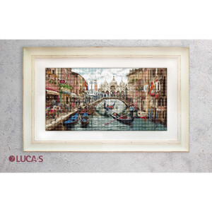 Luca-S Набор для вышивания крестом "Золотая коллекция Венеция", счетная схема, 58x30 см