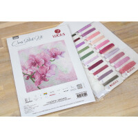 Luca-S counted cross stitch kit "Graceful Orchids", 25x25cm, DIY