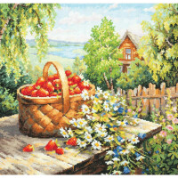 Magic Needle Zweigart Edition counted cross stitch kit "Summer House", 40x40cm, DIY