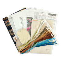 Panna counted cross stitch kit "Golden Series Traveling with Books", 27x37cm, DIY