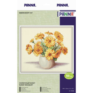 Panna counted cross stitch kit "Sunny Bouquet",...
