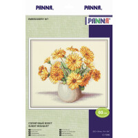 Panna counted cross stitch kit "Sunny Bouquet", 29,5x24cm, DIY