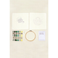 DMC stamped Mindful Making Stitch Kit "Woodlamd walk" set of 2 Designs with hoop, DIY