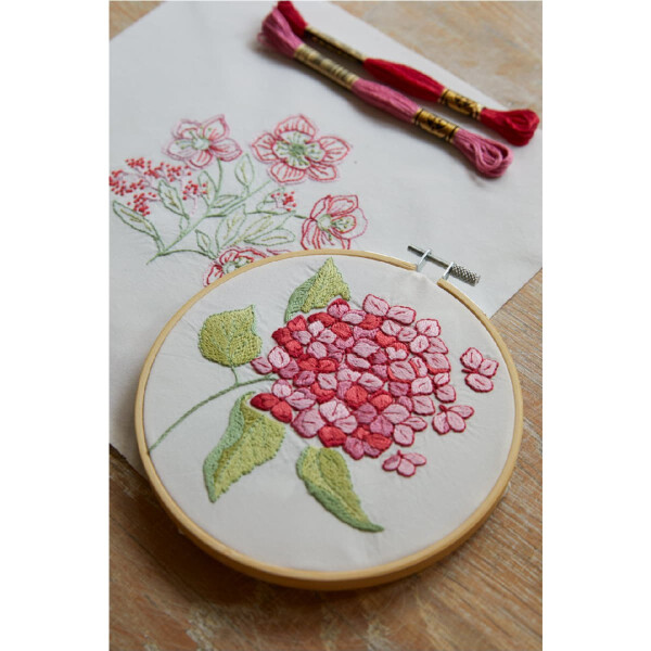DMC stamped Mindful Making Stitch Kit "Blissful Blooms" set of 2 Designs with hoop, DIY