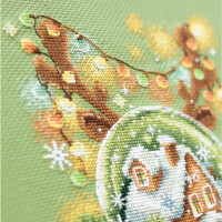 Magic Needle Набор для вышивания крестом "Рождество в зеленом", счетная схема, 17х27см