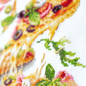 Magic Needle Zweigart Edition counted cross stitch kit "Pizza", 23x27cm, DIY