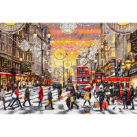 Luca-S counted cross stitch kit "Gold Collection Christmass shopping", 48x32cm, DIY