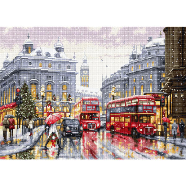Luca-S counted cross stitch kit "Gold Collection London", 44,5x32cm, DIY