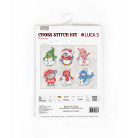 Luca-S counted cross stitch kit "Toys kit Winter Set of 6 pcs. ", ca. a 9x9cm, DIY
