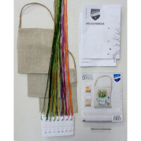 Vervaco Deco Cushion counted cross stitch kit "Garden II" Set of 3, 11x13cm, DIY