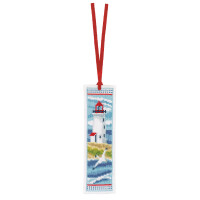 Vervaco bookmark counted cross stitch kit "Lighthouses" Set of 3, 6x20cm, DIY