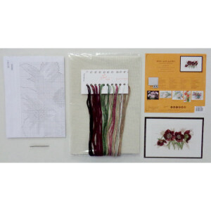 Lanarte counted cross stitch kit "Helleboris", 28x17cm, DIY