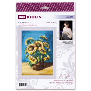 Riolis Kreuzstich Set "Sonnenblumen im Korb nach N....