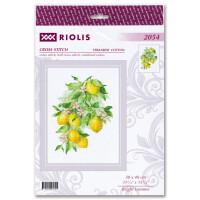 Набор для вышивания крестом Риолис "Яркие лимоны", счетная схема, 30x40 см