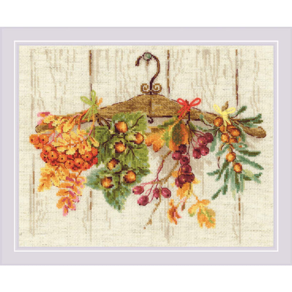 Riolis Kreuzstich Set "Geschenke des Herbstes", Zählmuster, 30x24cm