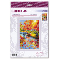 Riolis Kreuzstich Set "Sonniger Herbst", Zählmuster, 40x60cm
