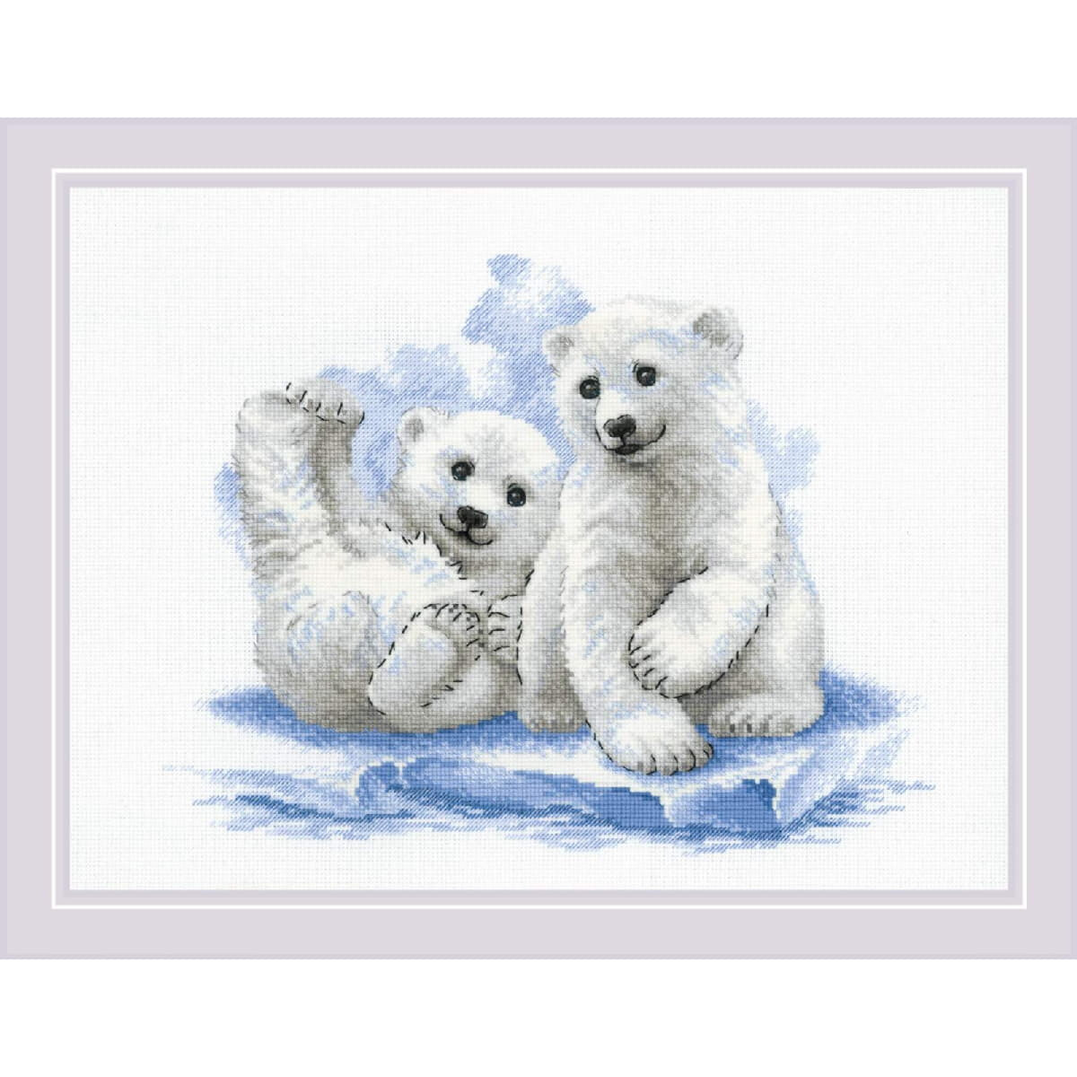 Riolis counted cross stitch kit "Bear Cubs on...