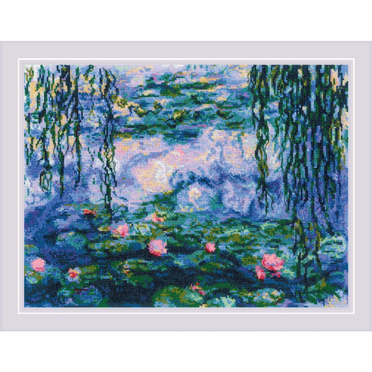 Riolis counted cross stitch kit "Water Lilies after...