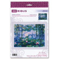 Riolis Set de punto de cruz "Nenúfares según c. Monet", dibujo para contar, 40x30cm