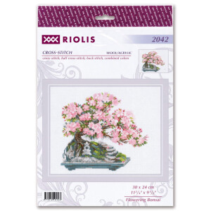 Riolis Set de punto de cruz "Bonsai en flor",...