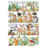 Шаблон для вышивания крестом Lindners Count Pattern "Животные леса", 141