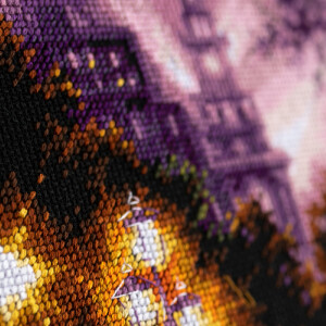 Magic Needle Набор для вышивания крестом "Дождливая ночь", счетная схема, 20х27см